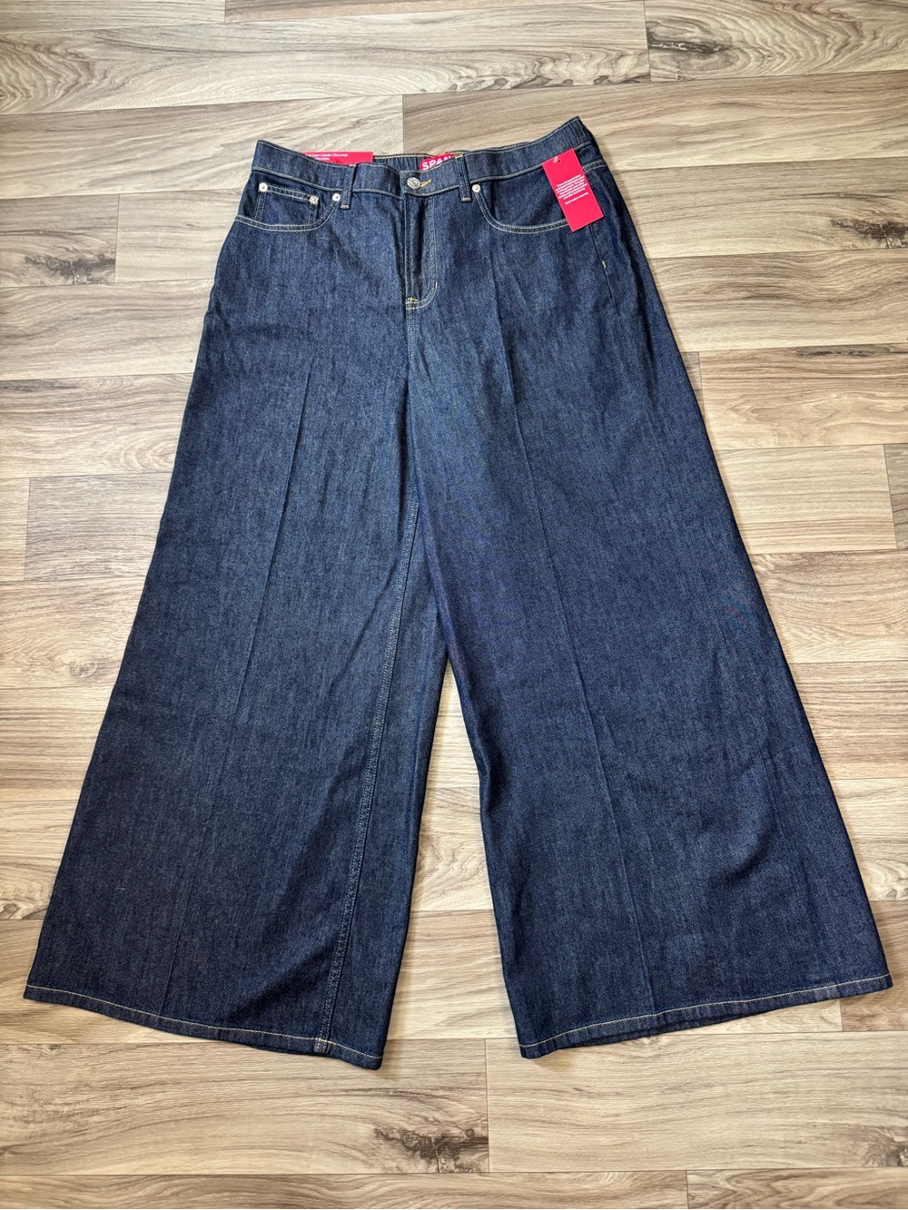 Spanx Women's Supersmooth Authentic 360 Lightweight Super Wide Leg Jeans Large